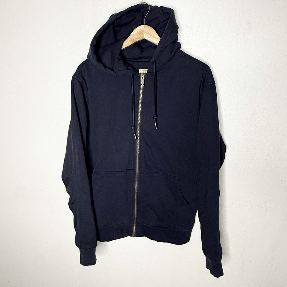 Redhead Brand Co Navy Blue Hooded Full Zip Lined Jacket Hoodie Mens Medium